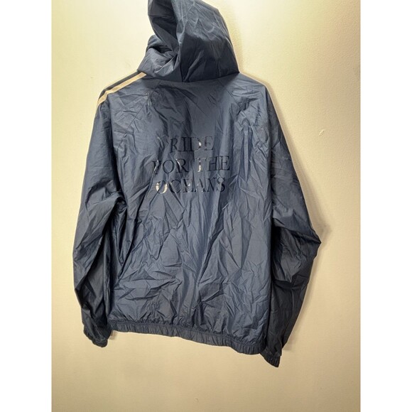 Adidas Men’s Jacket Hoodie Rain Mellow Ride Club Windbreaker Navy Color Sz S - Picture 11 of 16
